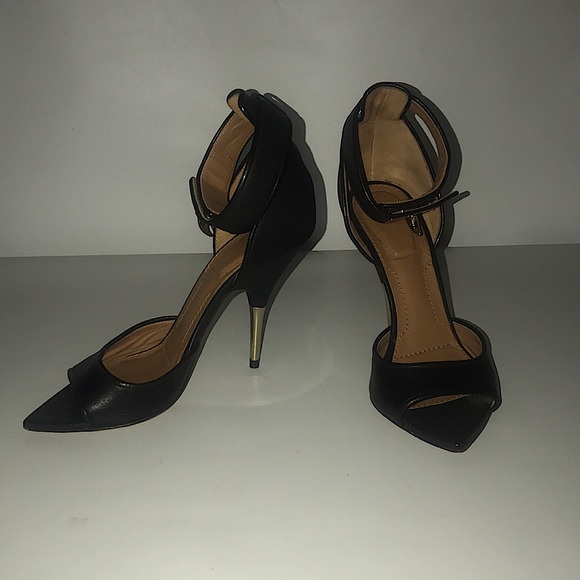 GIVENCHY Paris Black Leather Stiletto Size 37 - Picture 3 of 12